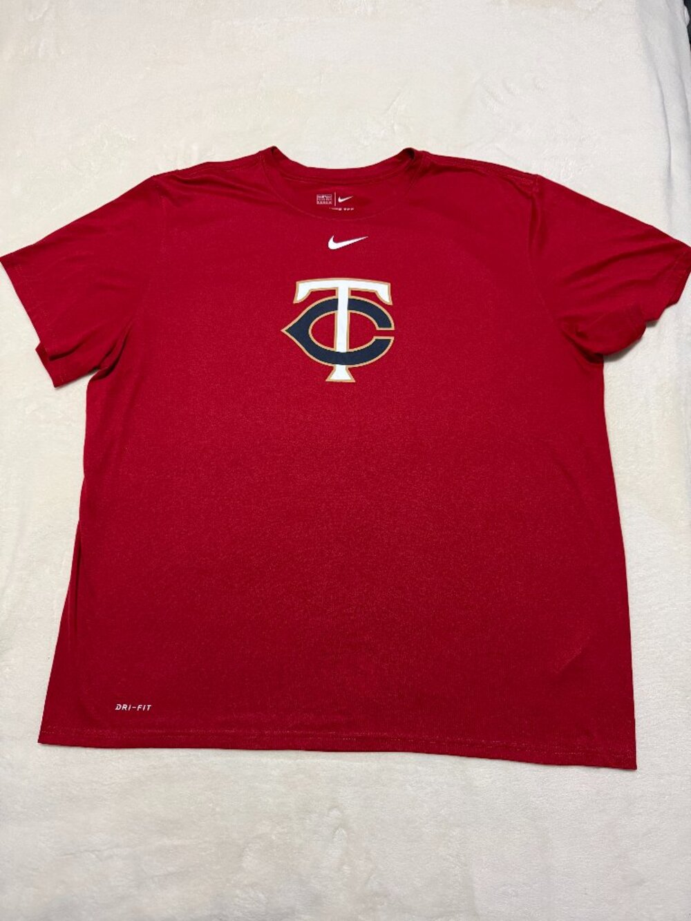 Nike Minnesota Twins Dri-FIT Red Performance Tee Shirt Men's XXL MLB Baseball